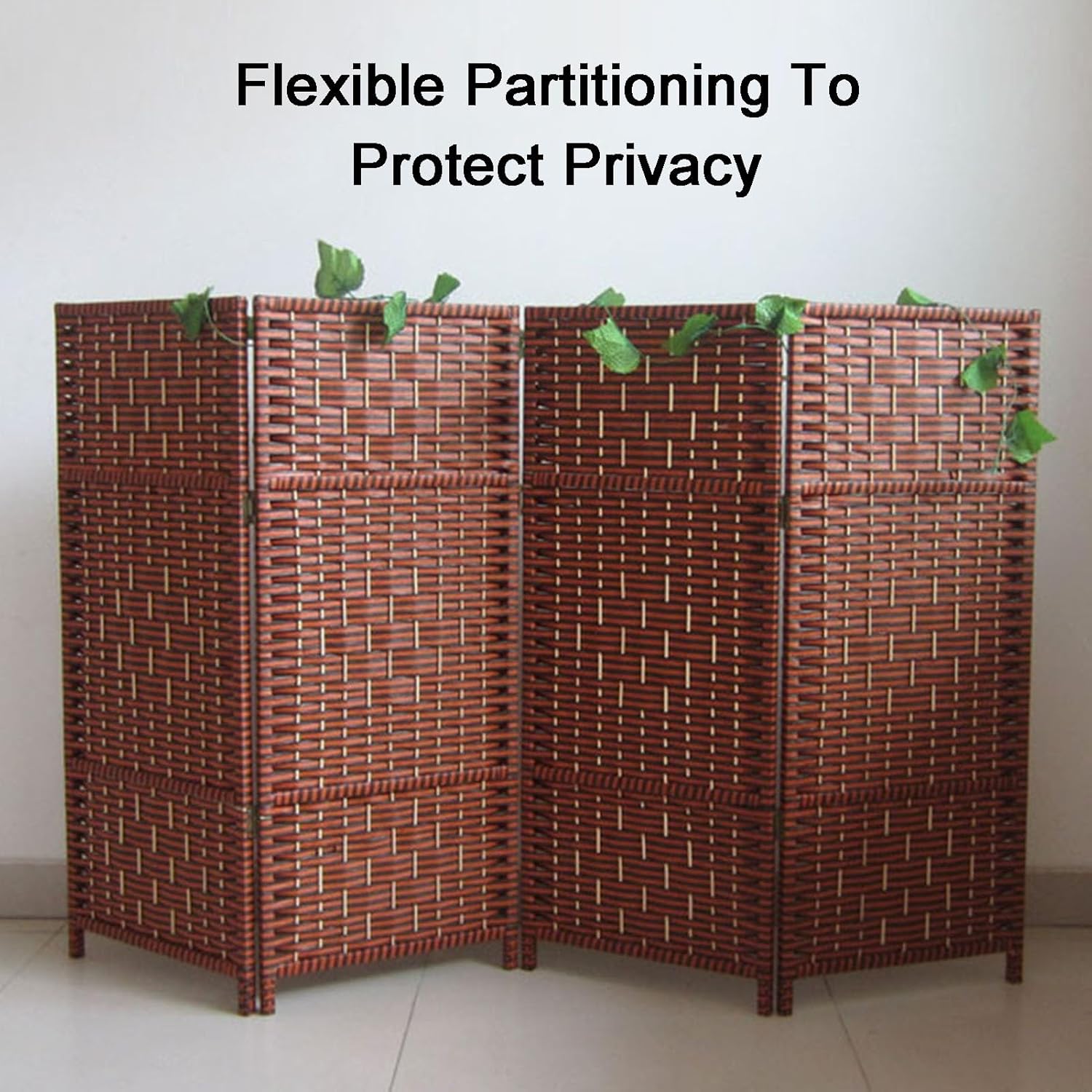 パティオ｜家具｜コクヨ 4/5/6パネルの自立型プライバシースクリーン、籐編みのパーティション、ホームオフィス、庭、パティオに適しています(120X40CM