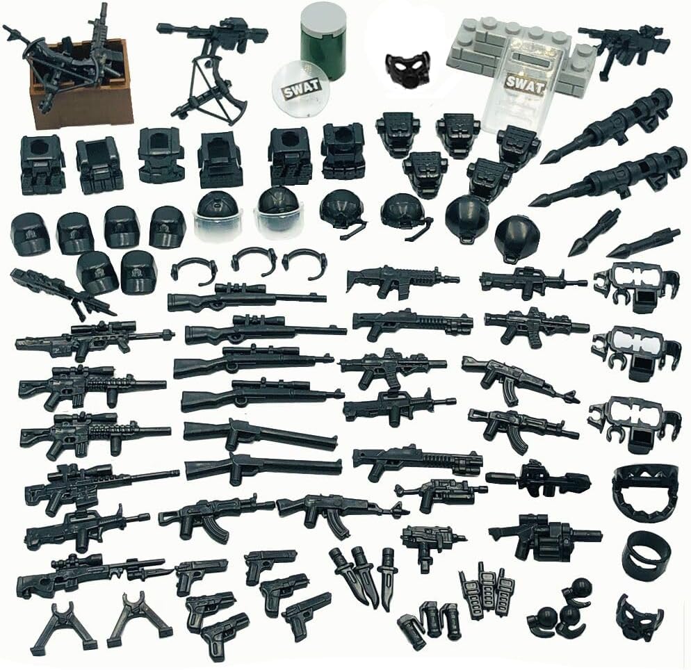 Taken All Weapons Pack Police Special Modern Combat Weapons Assault Pack, Custom Military Building Blocks Toy (Weapons 2)
