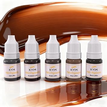 KVM Permanent Makeup Pigments for Brows and Lips Long-Lasting Colour, Waterproof, Fade-Resistant Pigment 1