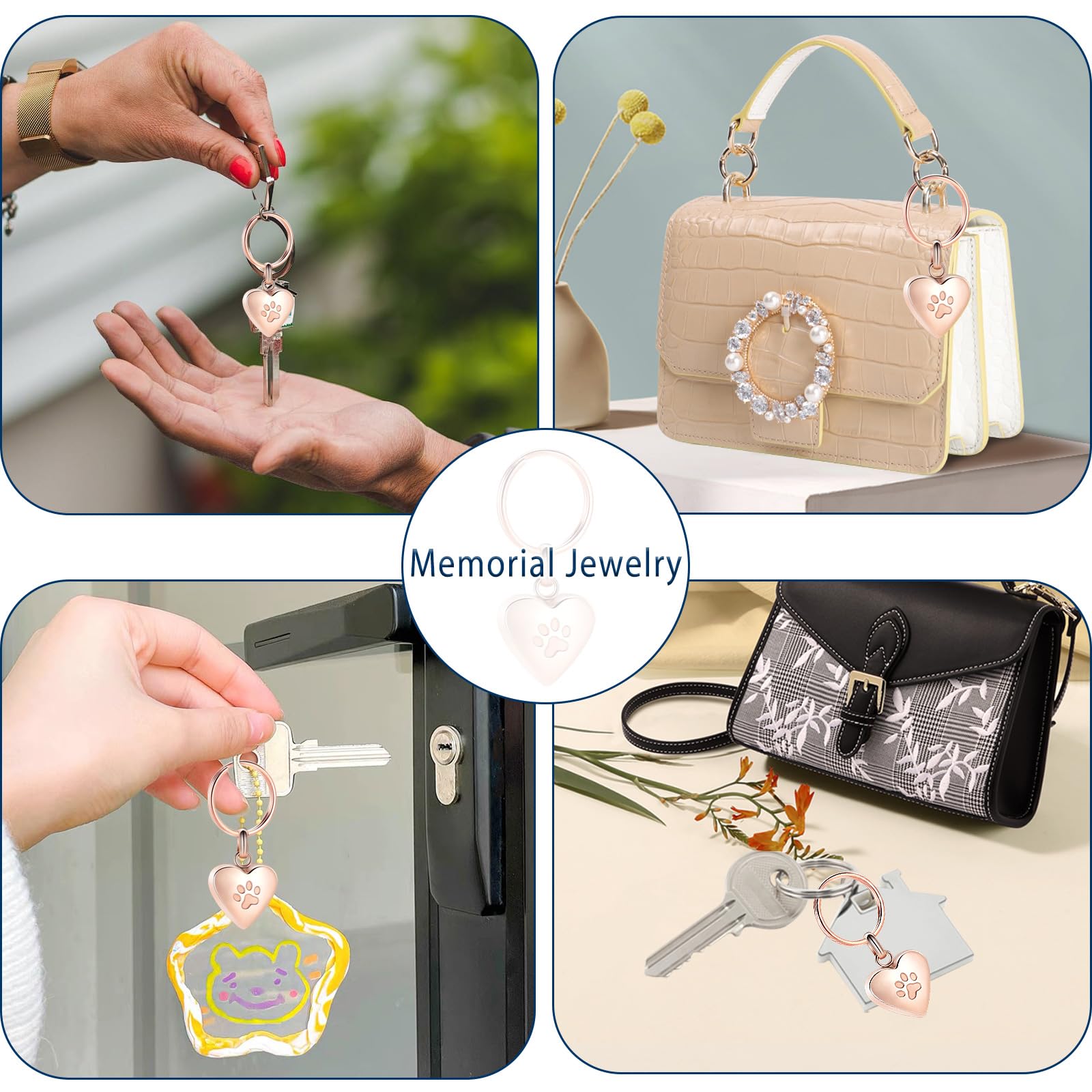 cremazione gioielli urna portachiavi per animali domestici cenere umana cane gatto keepsake memorial urna portachiavi cenere supporto per donne uomini