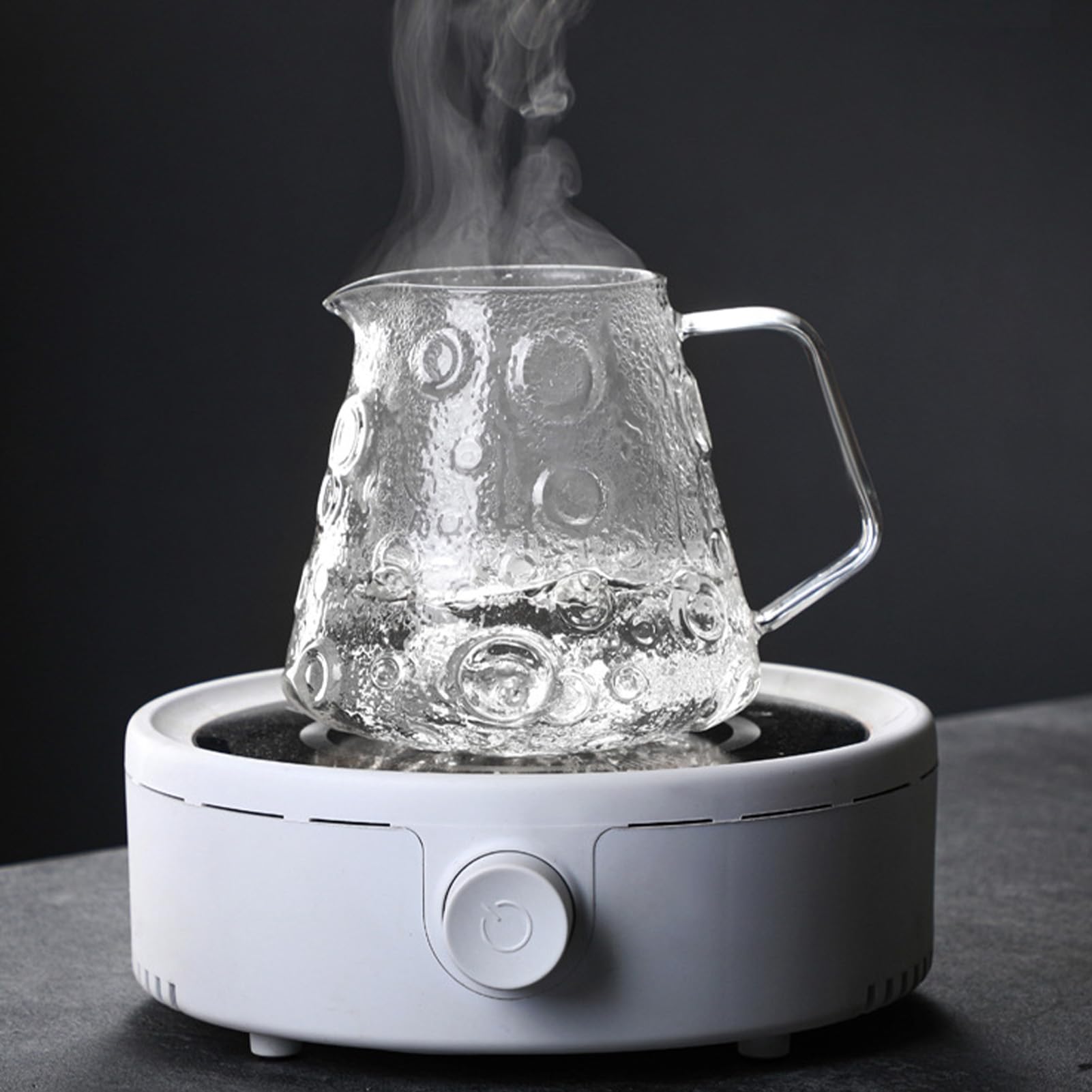 Filtro de café de 700 ml de cristal con taza, verter sobre la cafetera con cristal, jarra de café con filtro, verter sobre goteo, filtro de café reutilizable (transparente)