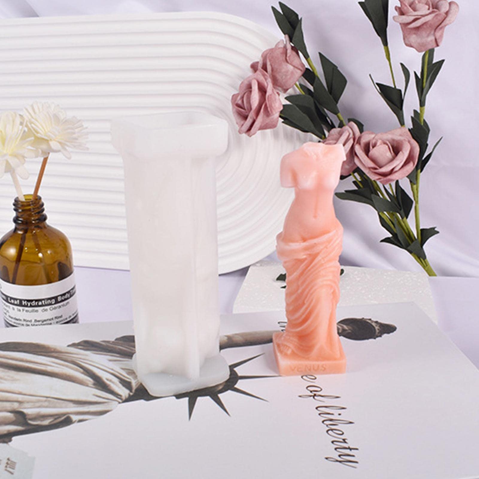 Venus candle - Etsy 日本 ヴィーナス像の装飾 3D キャンドル石鹸金型 キャンドルエポキシ金型手作りキャンドルアロマワックス石鹸金型装飾用