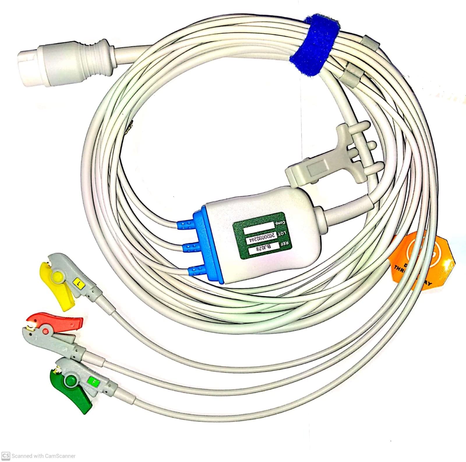 DHIPL - MP20 12 PIN ECG CABLE 3 LEAD CLIP