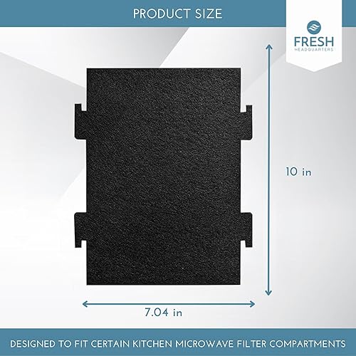 Miniatura 28 de Paquete de 2 filtros para campana de microondas de carbón activado – Filtros precortados de 10 x 7.21 pulgadas para campana de microondas – CTF