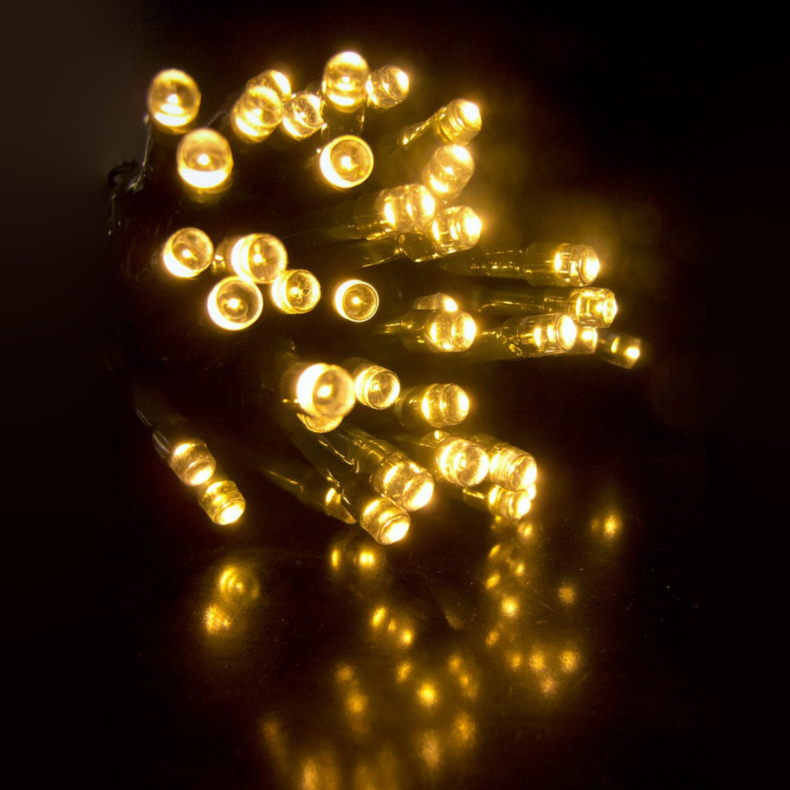 AMOS 100 Super Bright LED String Fairy Lights 9.9m Multi-Function Battery Operated for Indoor Outdoor Christmas Decoration (Warm White)