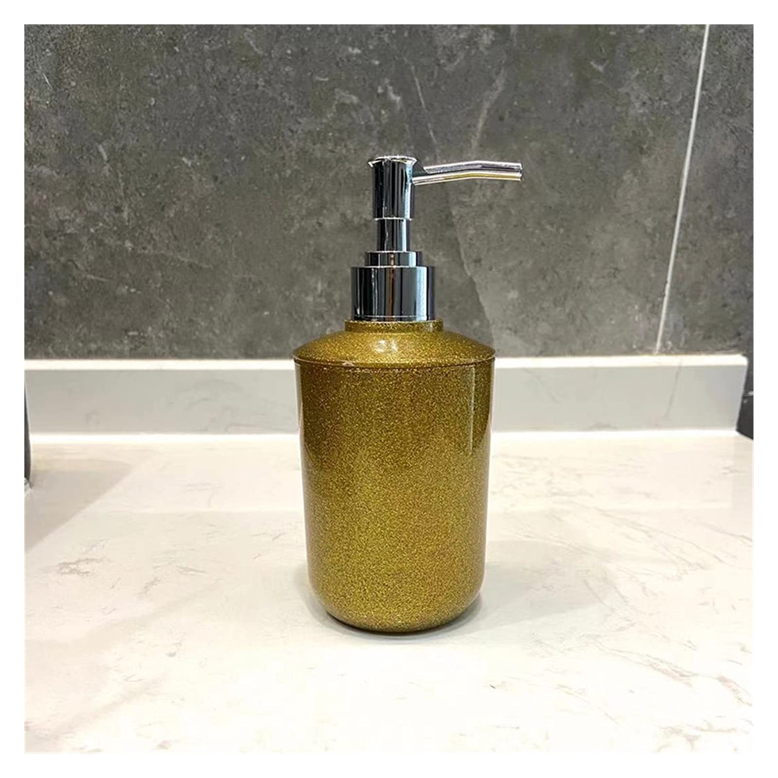 Dispenser di Sapone per Bagno, flacone in plastica da 320 ml per lozioni, Accessori per Doccia, Shampoo, casa, Hotel, Cucina (Colore: Oro)