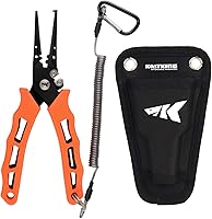 Vista 1 de KastKing Cutthroat - Alicates de pesca de 7 pulgadas con anillo dividido, herramientas de pesca de acero inoxidable 420, equipo de pesca resistente