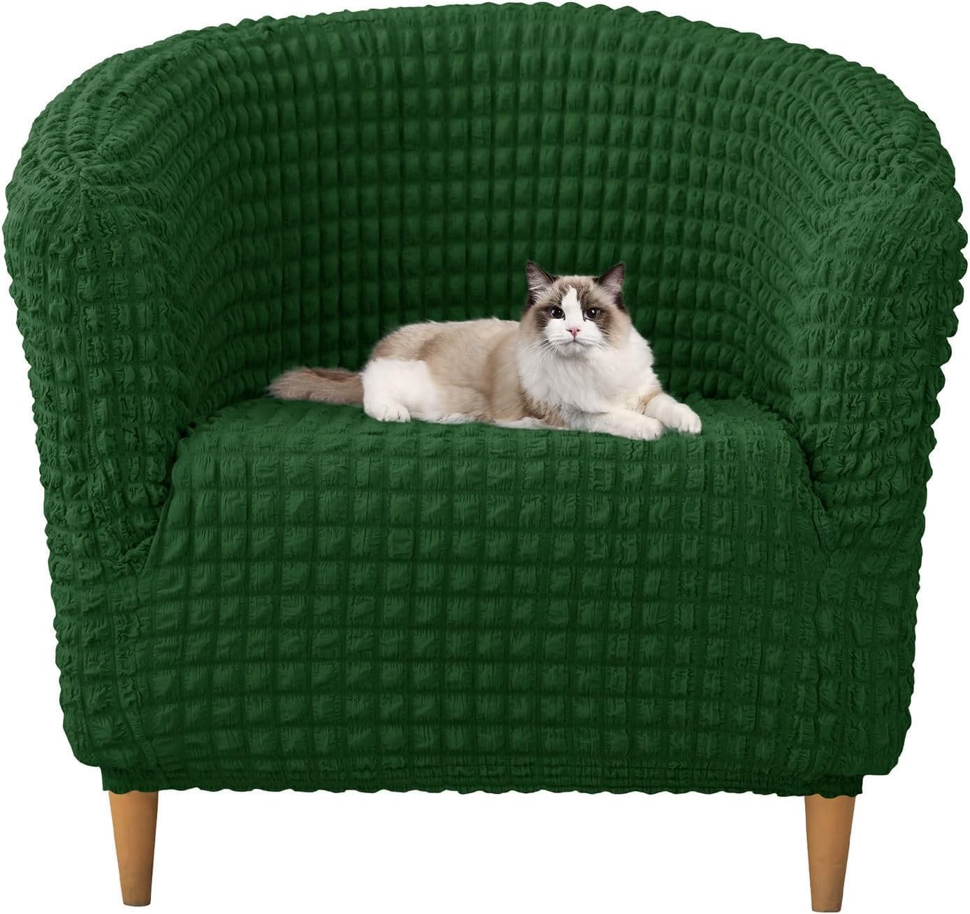 Funda suave para sillón extraíble verde con tejido elástico duradero