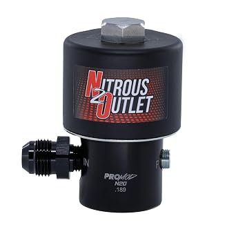 Nitrous Outlet Pro-Mod .189 Competition Nitrous Solenoid - Aluminum Base - Raised Inlet with 8AN Fitting/Machined Piston 30 Amp Draw