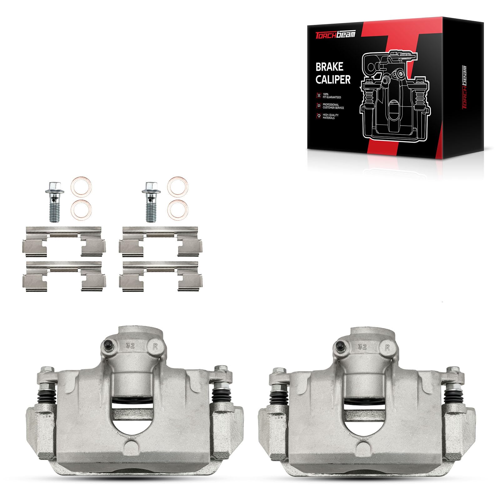Torchbeam Front Brake Calipers Set for Ford Focus 2008-2011