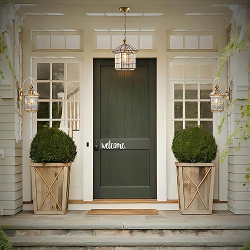 Miniatura 9 de Milaii Lámpara colgante de bronce cobre para exteriores lámpara colgante de bronce aceitado impermeable lámpara colgante de porche con vidrio