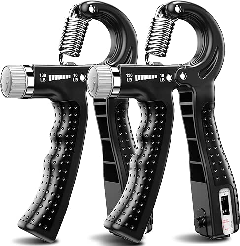KDG Hand Grip Strengthener 2 Pack Adjustable Resistance 10-130 lbs