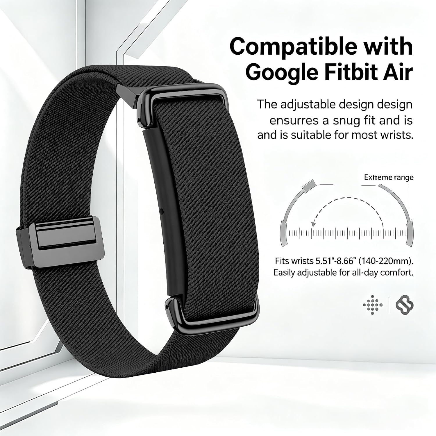 Magnetic Sport Nylon Band Compatible with Google Fitbit Air Active Band image 5