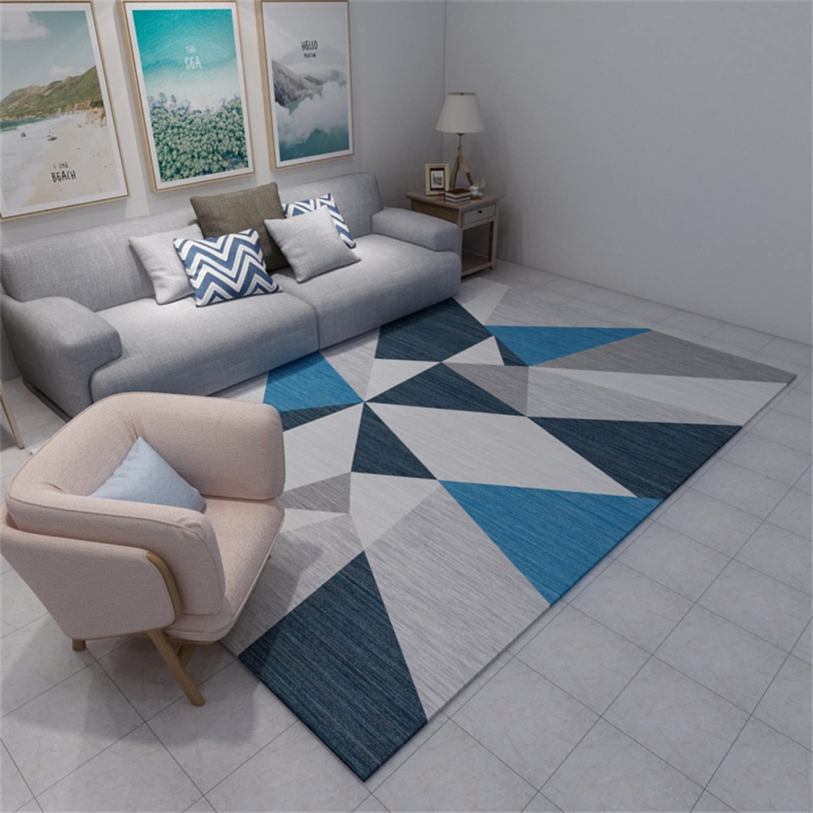 Tapis de chambre à coucher multicolore grand tapis pour salon