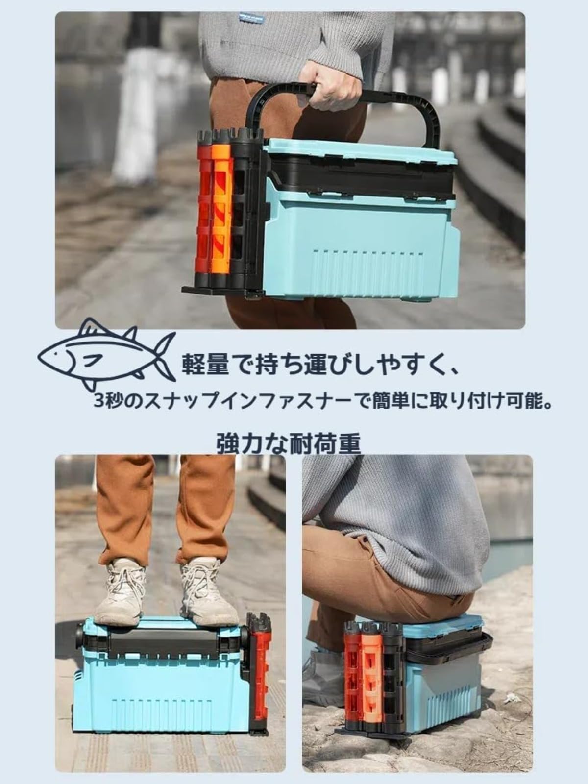 Amazon.co.jp: RUNCAN タックルボックス 釣り用ケース タックル