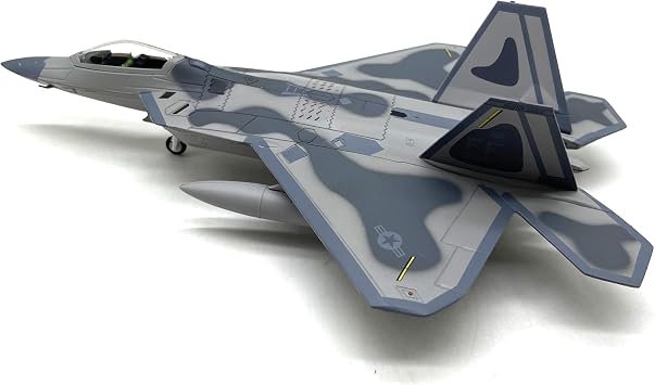 Enatuther 1/100 Scale F-22 Raptor Model Airplane Fighter Jet Model Diecast Military Fighter Model for Men