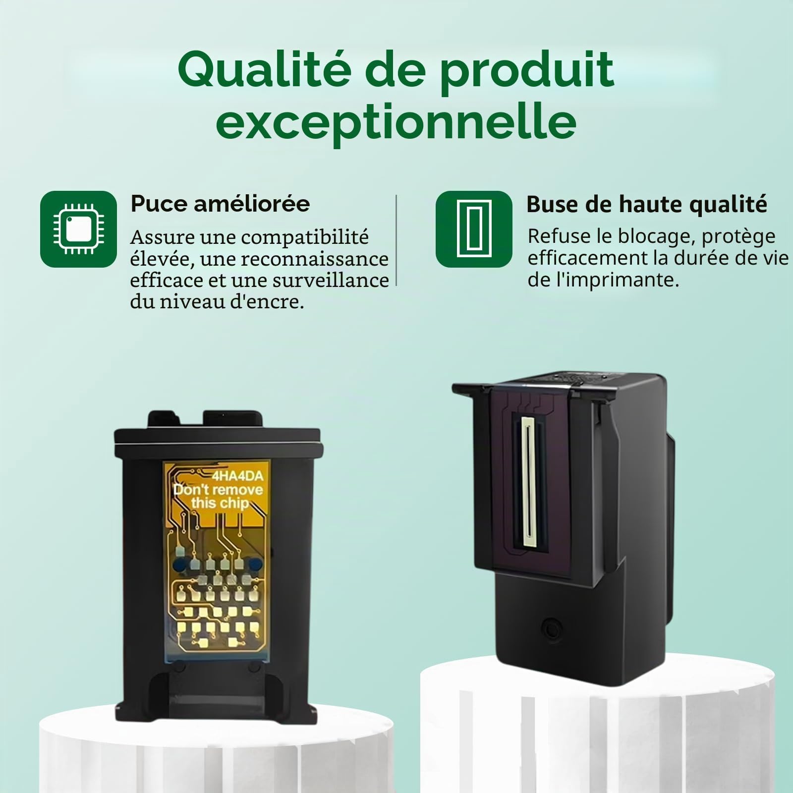 Encre 308XL BK - 730+ Pages, Remplacement pour Originale Cartouche HP 308 Noir, pour HP Envy 6120e 6122e 6132e 6520e 6530e 6532e 6152e 6558e 6110e 6130e DeskJet 2910 2920 2921 2922
