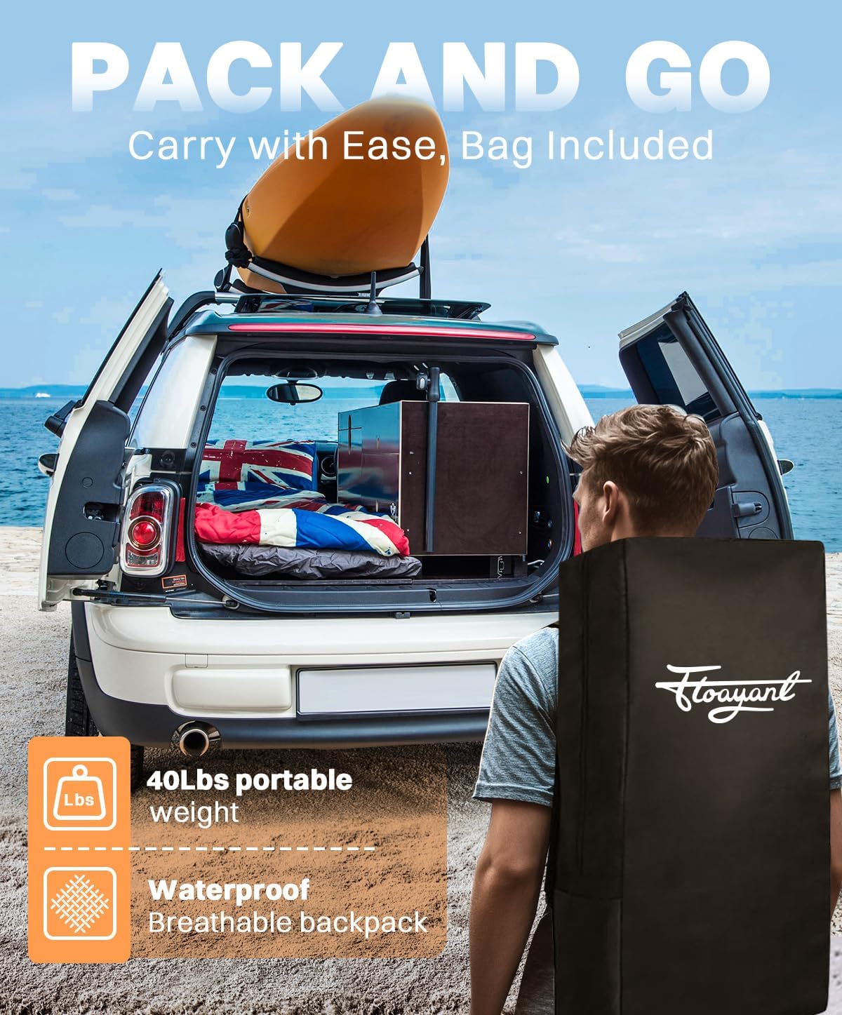 Inflatable Floating Dock 8.5'x4.3' - 1050 lbs for 3-5 Adults - Inflatable Dock with Cup Holders, Ice Bucket & Camera Mount - Floating Island Raft for Lake/Pool/Sea/Boat