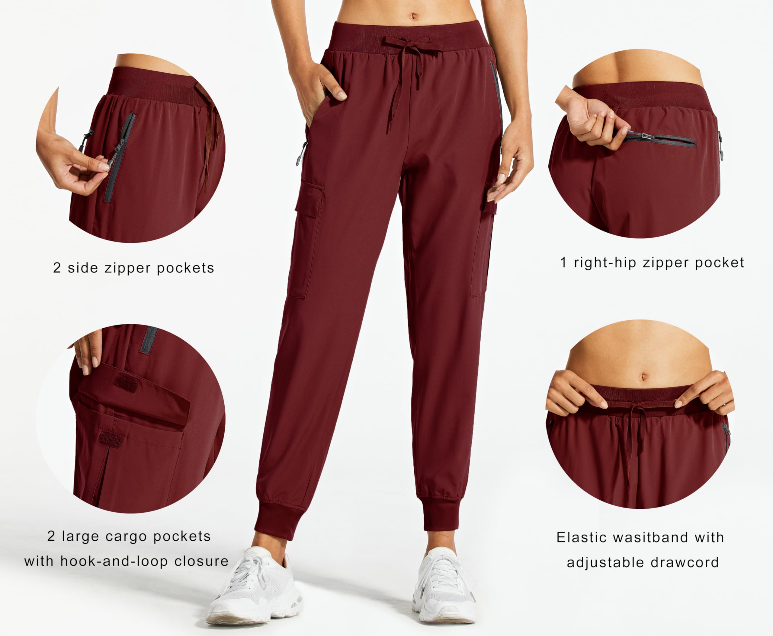 Libin Pantaloni da Cargo Jogging da Donna Leggeri ad Asciugatura Rapida Escursionismo Trekking Pantaloni da Traspiranti Allenamento Casual Pantaloni All'aperto