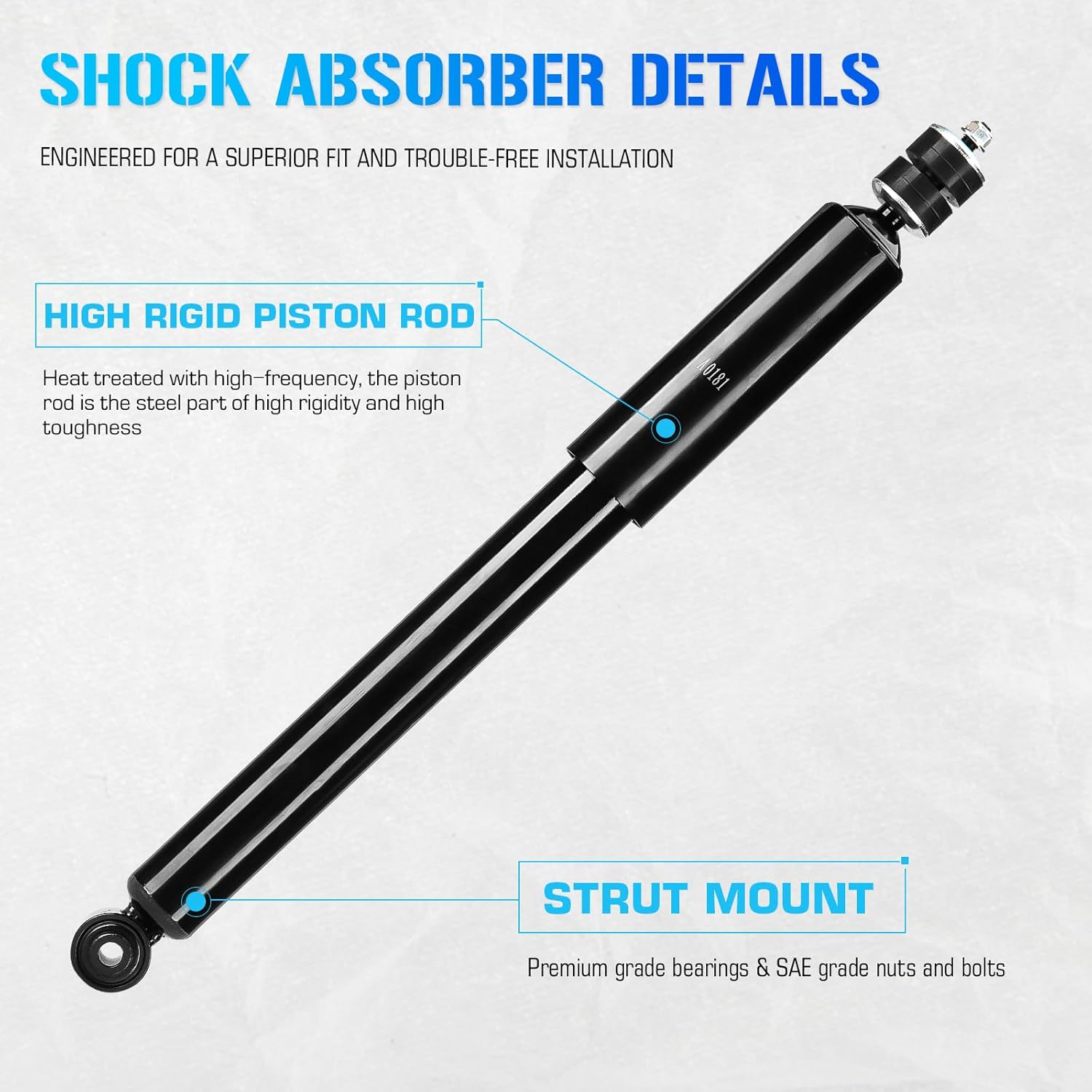 Rear Struts Shock Absorber for 2006-2011 Honda Civic ONLY Sedan 1.3L/1.8L FWD, 2006-2011 Acura CSX ONLY Sedan 2.0L, Strut Shocks Absorbers (Fits 5609 348023) 2007 2008 2009 2010