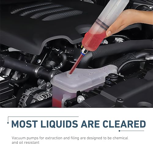 Miniatura 7 de Bomba extractora de fluidos automotriz, bomba de extracción y llenado manual de alta calidad de 200 cc, extractor de líquidos con 2 mangueras,