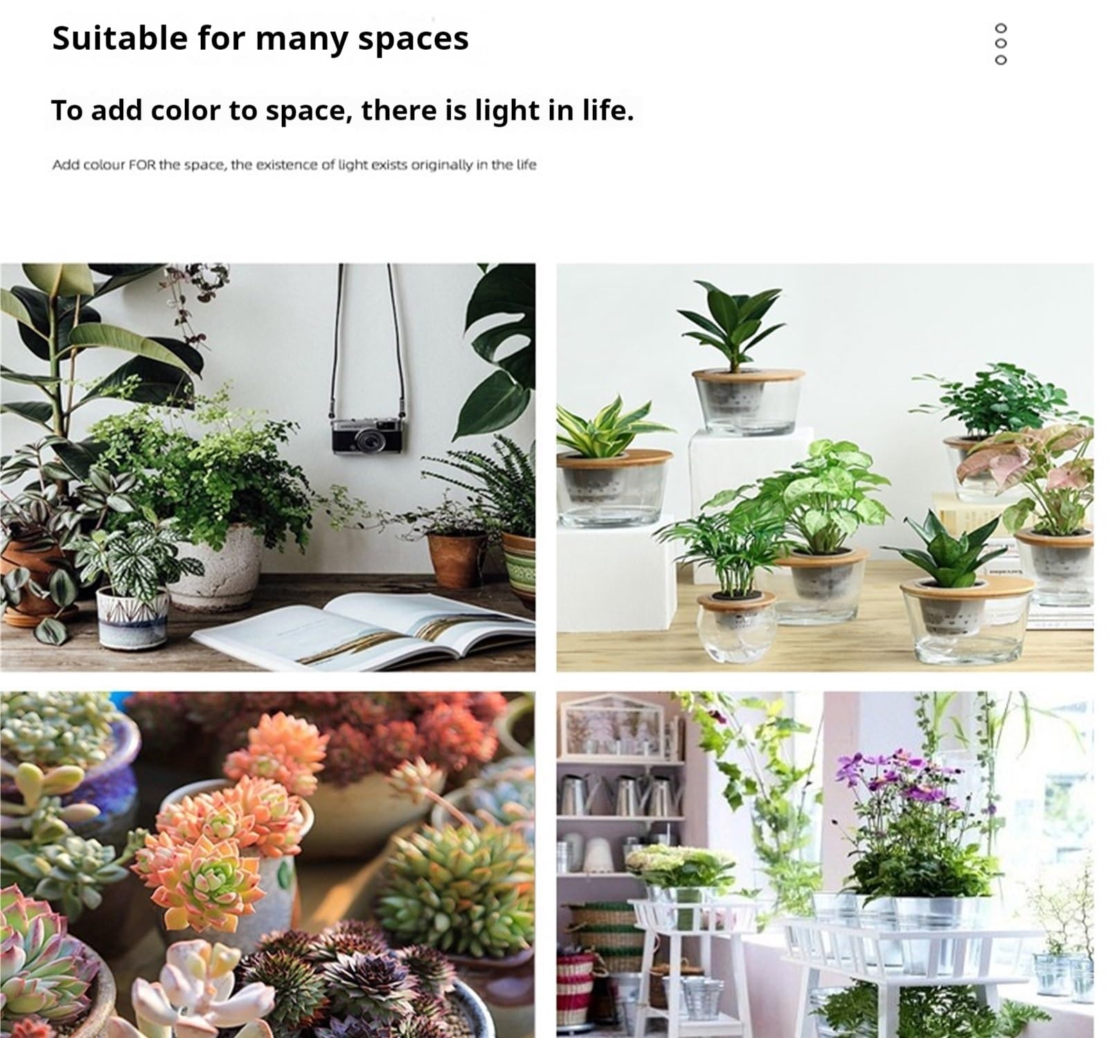 Lampes de culture for plantes d'intérieur, lampes LED à pince for pot fleurs for éclairage, spectre complet, petite plante, noir,Économie d'énergie(10W White【6000K】)