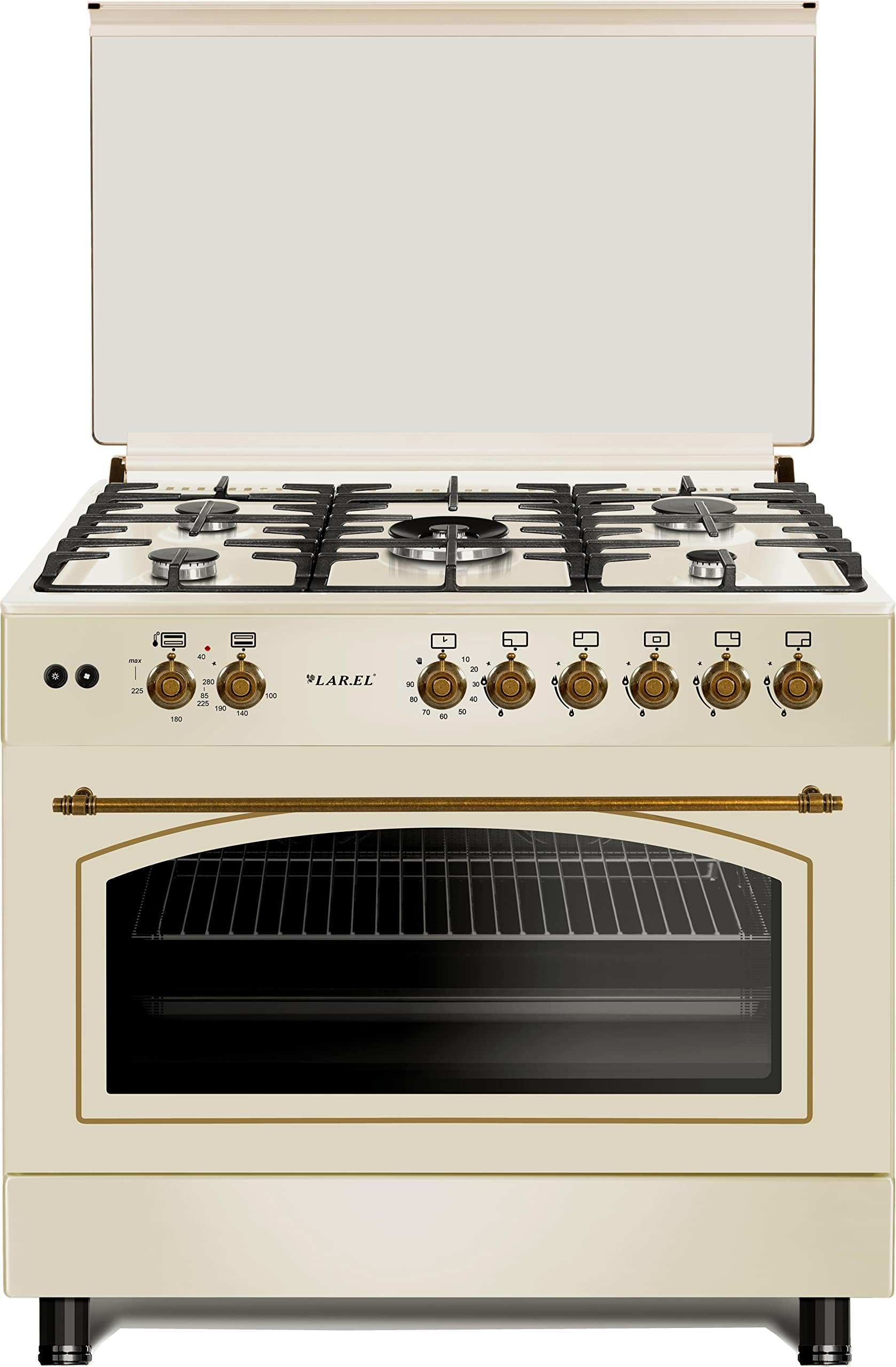 Cucina da 90x60 RUSTICA Lar.El tutto forno a Gas 5 fuochi acc
