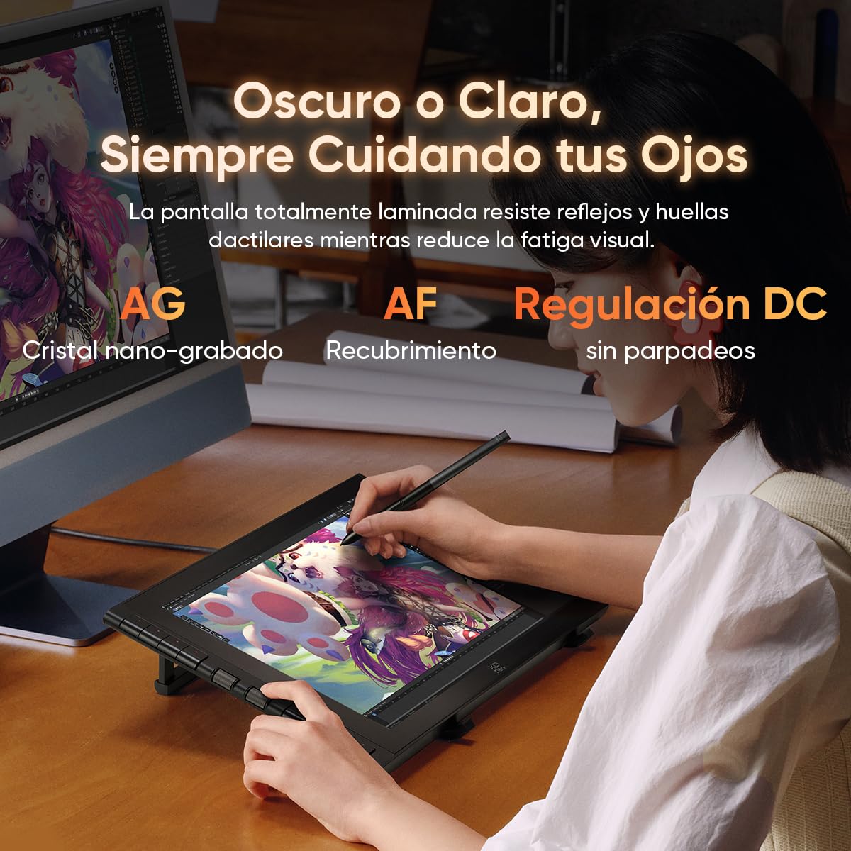 XPPen Artist 16 3rd Tableta Gráfica con Pantalla 16K Niveles con X4 Chip Inteligente, Tableta Dibujo Digital Profesional 99% sRGB Compatible con Windows, Android, Mac, ChromeOS, Linux