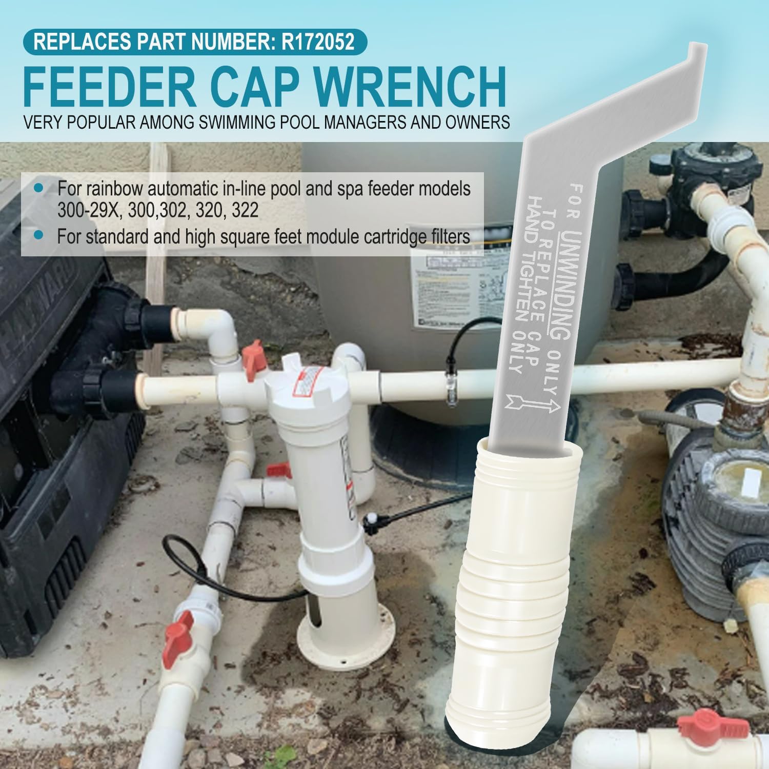 R172052 Pool Feeder Cap/Lip Wrench for Pool Automatic in-line High Flow Feeder
