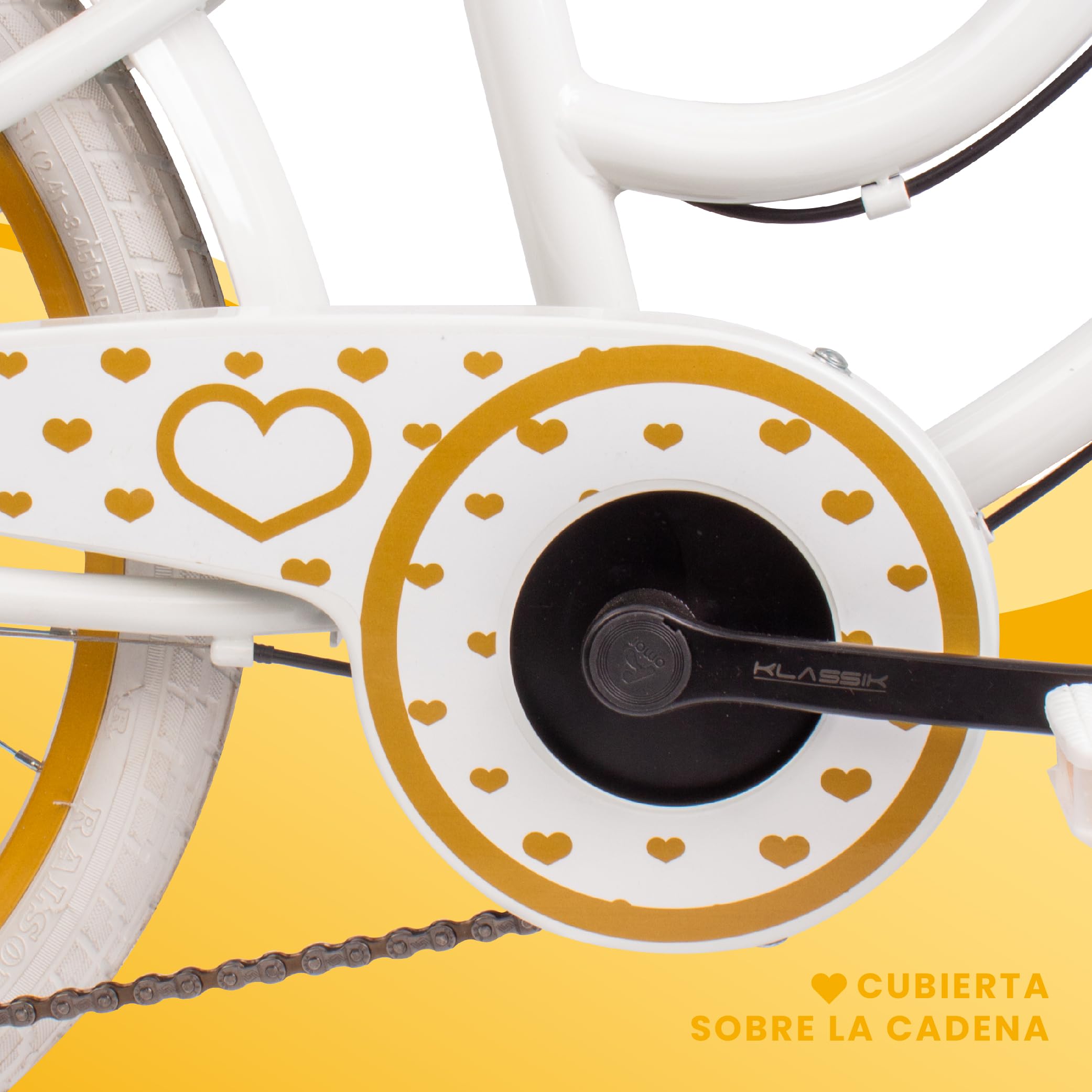 Bicicleta para niñas Heart Bike, tamaño de Rueda 20 Pulgadas, de 6 a 10 años, de 6 velocidades Shimano, de Altura Ajustable