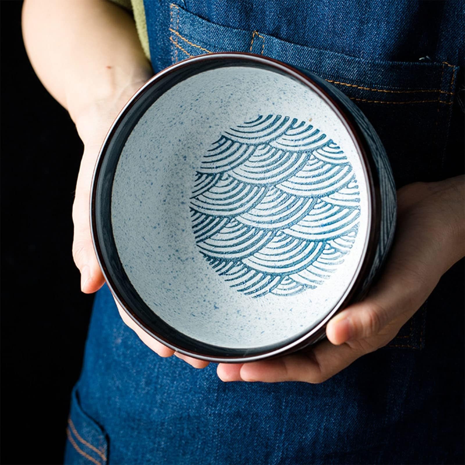 Zestaw zastawy stołowej, 12-częściowy zestaw naczyń, talerze i miski dla 2 osób, porcelanowe zestawy obiadowe, zestaw obiadowy ceramiczny, zestaw zastawy stołowej, nadaje się do zmywarki i kuchenki