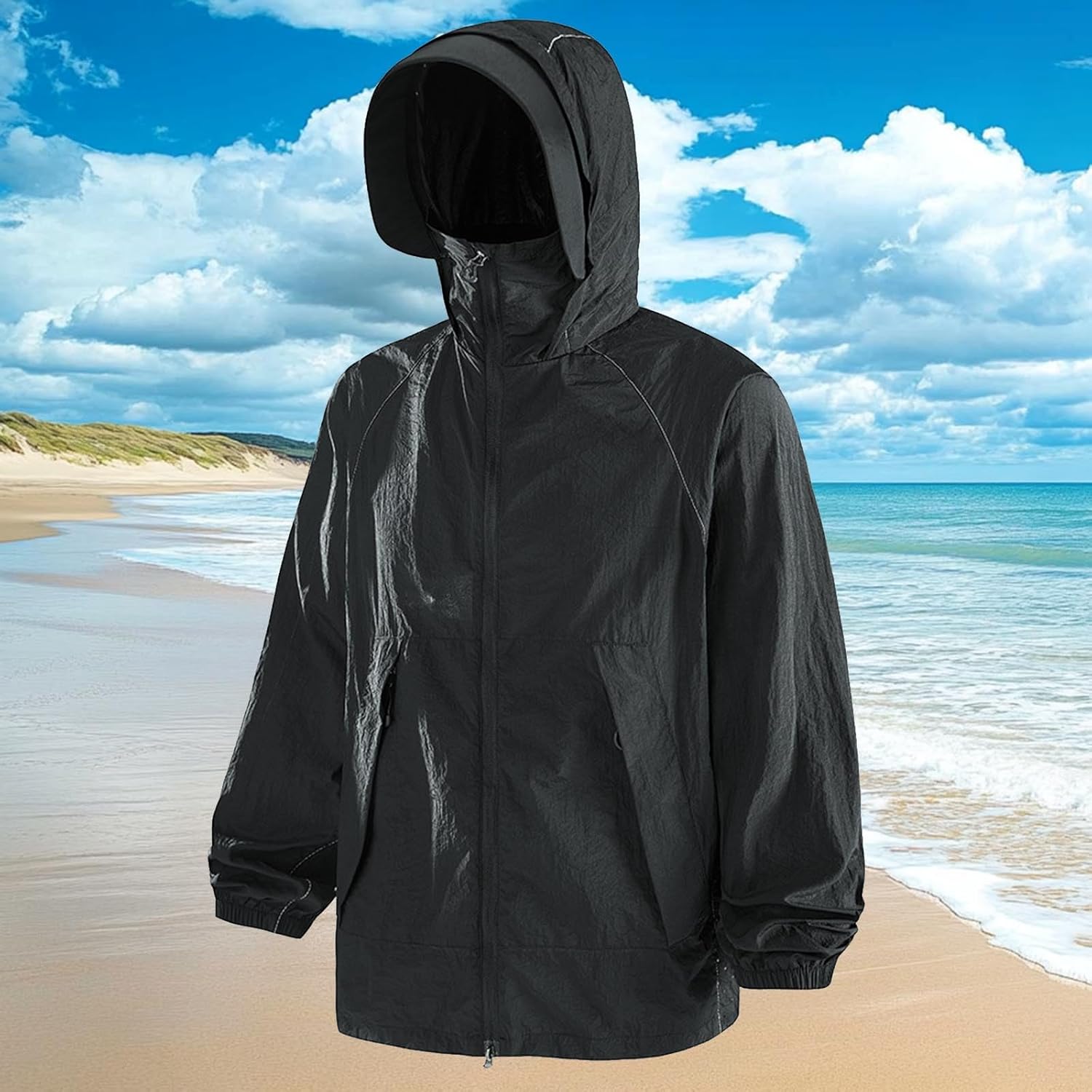 Women's UPF 50+ UV Sun Protection Jackets Lightweight Athletic Running Workout Tops Zip Up Hoodie Outdoor Shirts