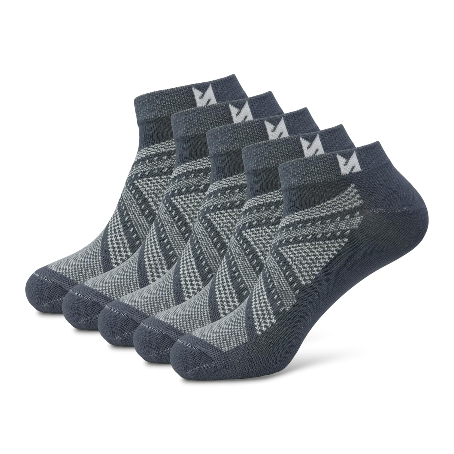 Men’s Sports Ankle Socks Pack of 5 | Breathable Mesh | Lightweight Performance Socks| Flexible Fit | Sport Running Gym Training Everyday Use-image-25