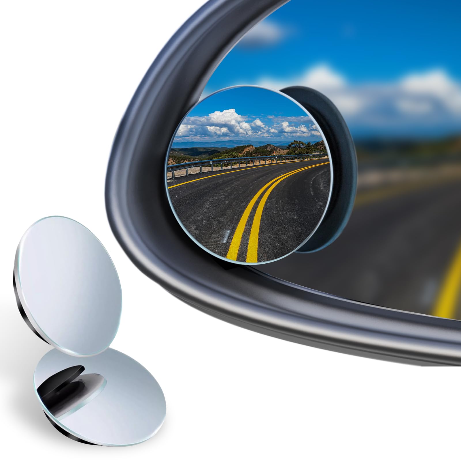 Miroir De Visière Auto Anti-bris - En Acier Inoxydable, Autocollant, HD, Pour Maquillage En Voiture