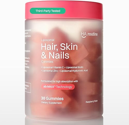 Gomitas liposomales para cabello, piel y uñas, 2500 mcg de biotina liposomal, 1200 mcg de vitamina A, 2 mg de vitamina E, cabello saludable