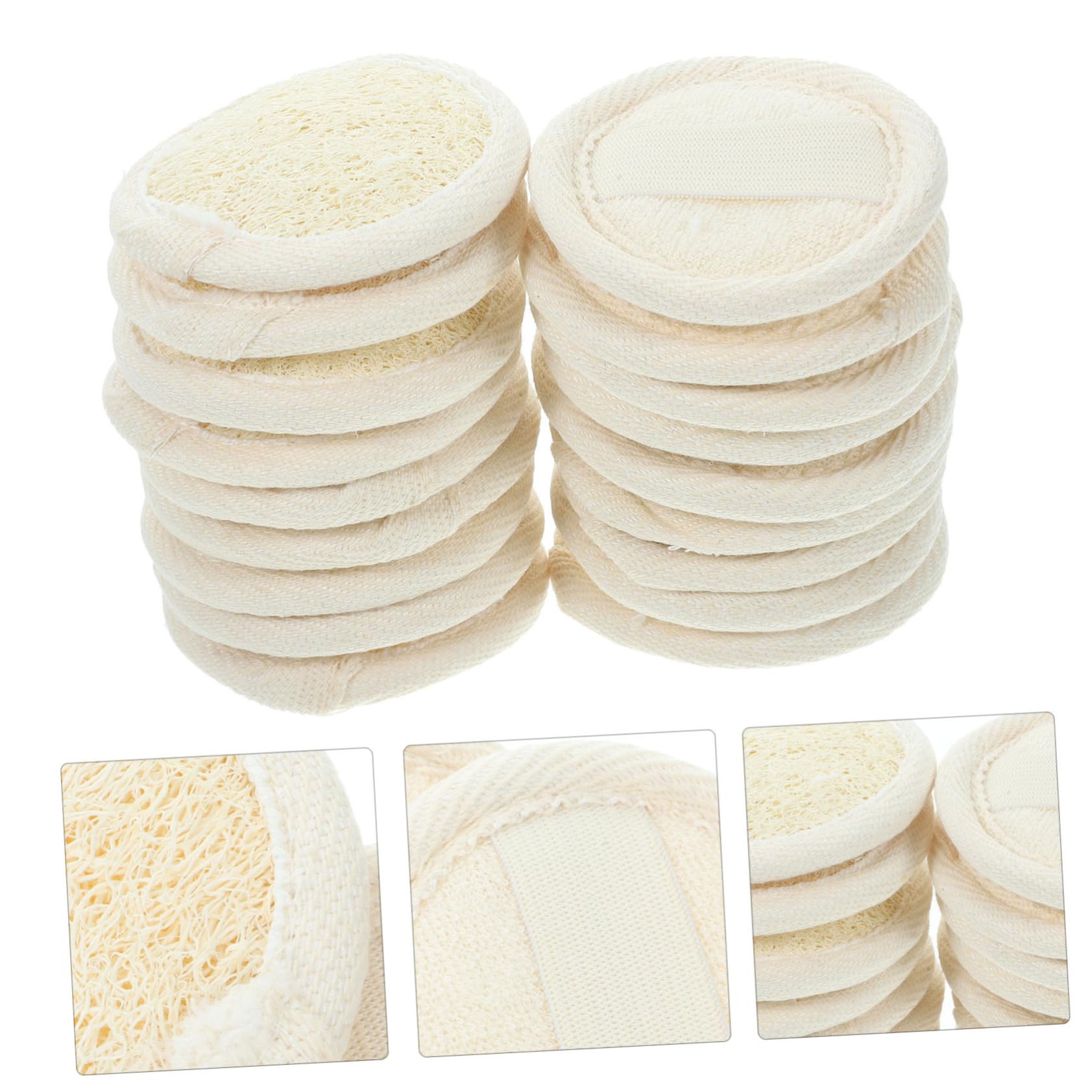Beaupretty 18piezas Limpiador de Lufa Esponjas de Lufa Naturales Herramienta para Limpieza de Maquillaje Baño Diario Uso el Hogar