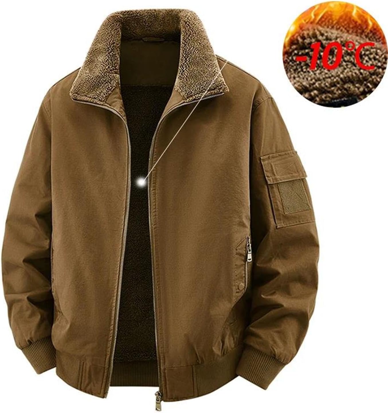 Men's Bomber Jacket Warm Cotton Parka Casual Outdoor Streetwear Fashion Slim Fit Winter Autumn Trendy Outwear