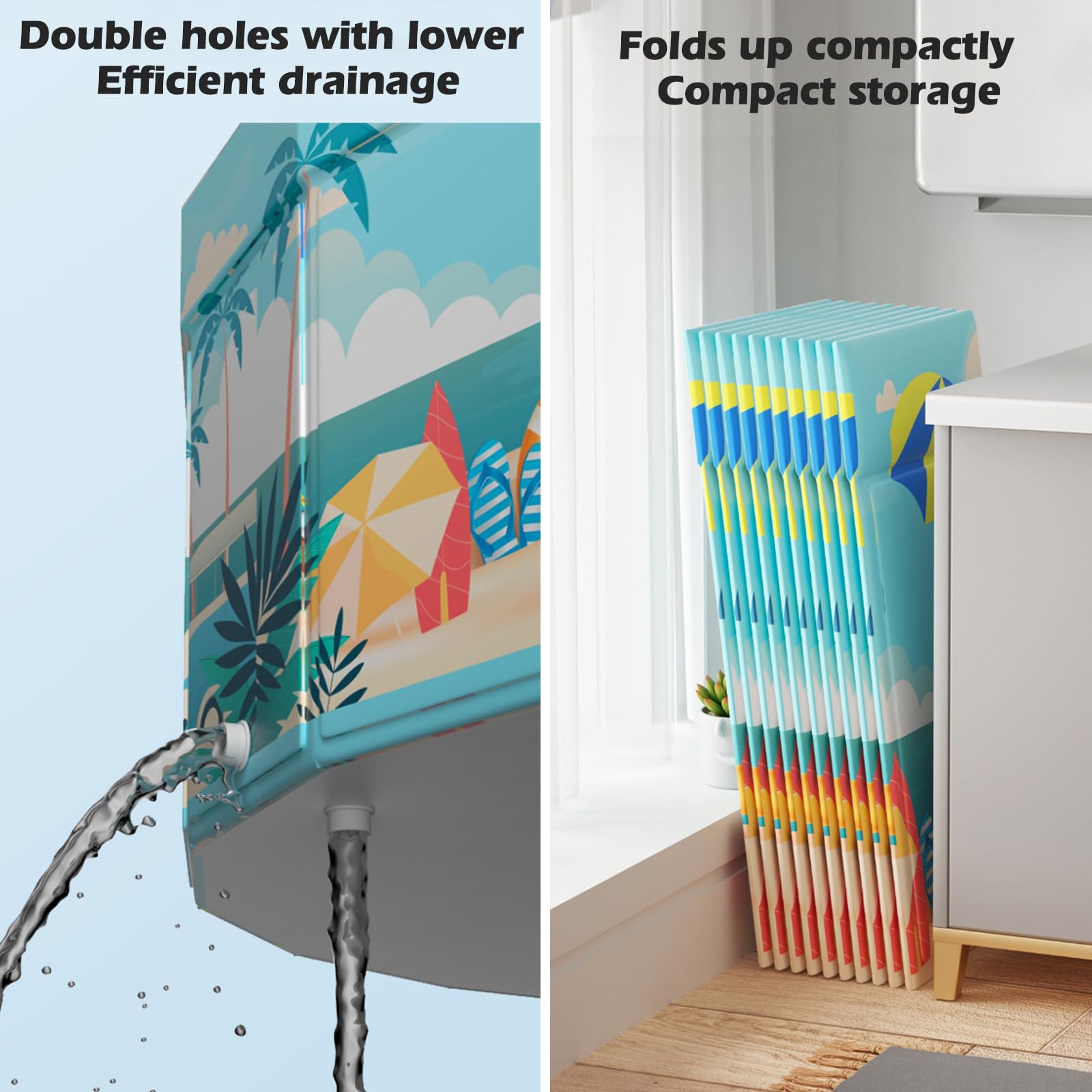 Piscina per bambini, grande, Ø 160 x 45 cm, pieghevole, rotonda, non gonfiabile, per bambini, piscina da giardino, piscina per cani, fosse per bambini
