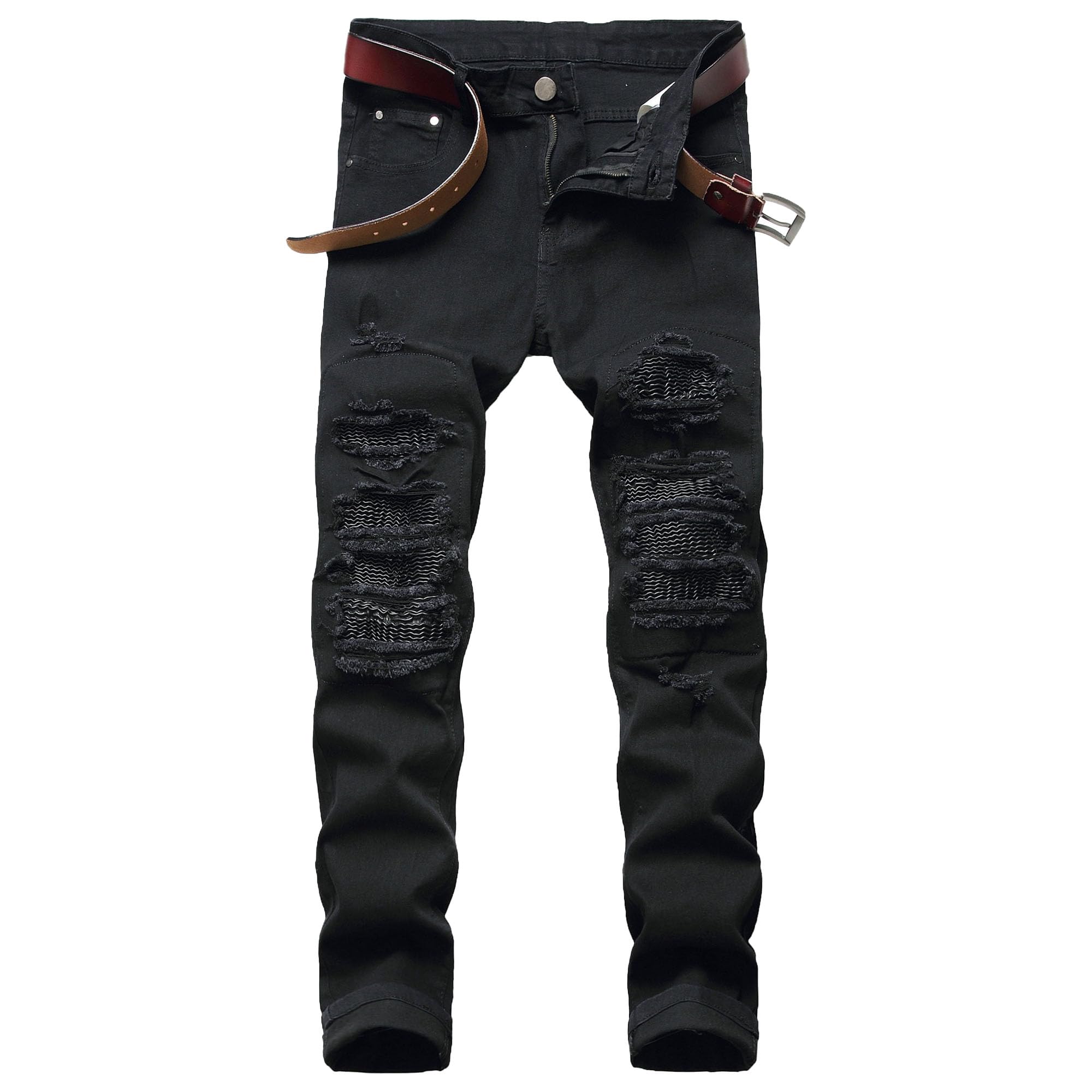 Jean stretch déchiré homme coupe ajustée et moderne - 8