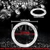 LivTee 2 Piezas Anillo Decorativo de Cristal Doble para Botón de Arranque de Auto, Accesorios Interiores para Mujer, Cubierta Adhesiva para Botón Push to Start, Calcomanías Automotrices, Blanco 7