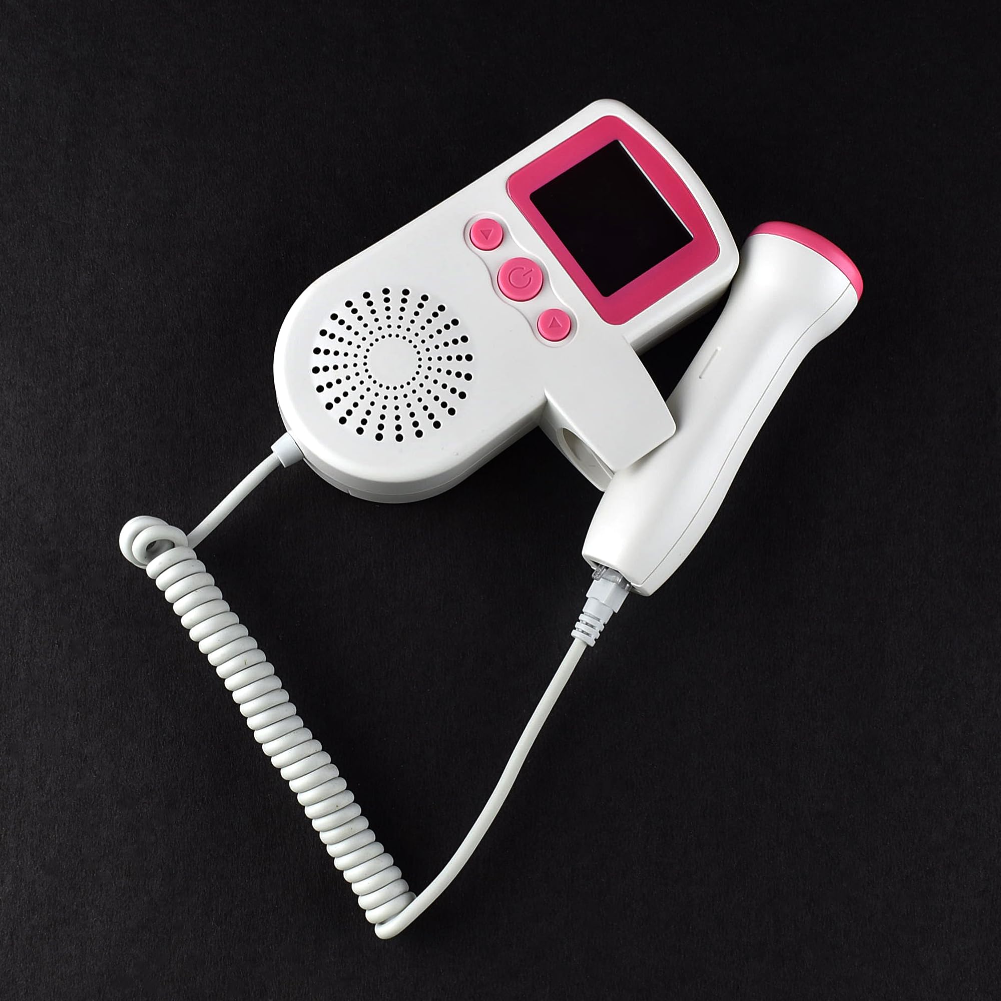 Fetal Doppler Portable Companion Heartbeat Monitor for Pregnancy LCD Display Pink Fetal Doppler