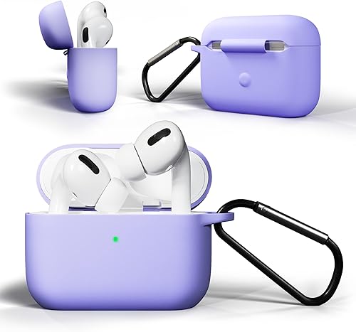 Miniatura 2 de IceSword Funda para Airpods Pro de 21 generación, funda protectora completa de silicona para AirPods, carcasa suave, absorbente de golpes, llavero