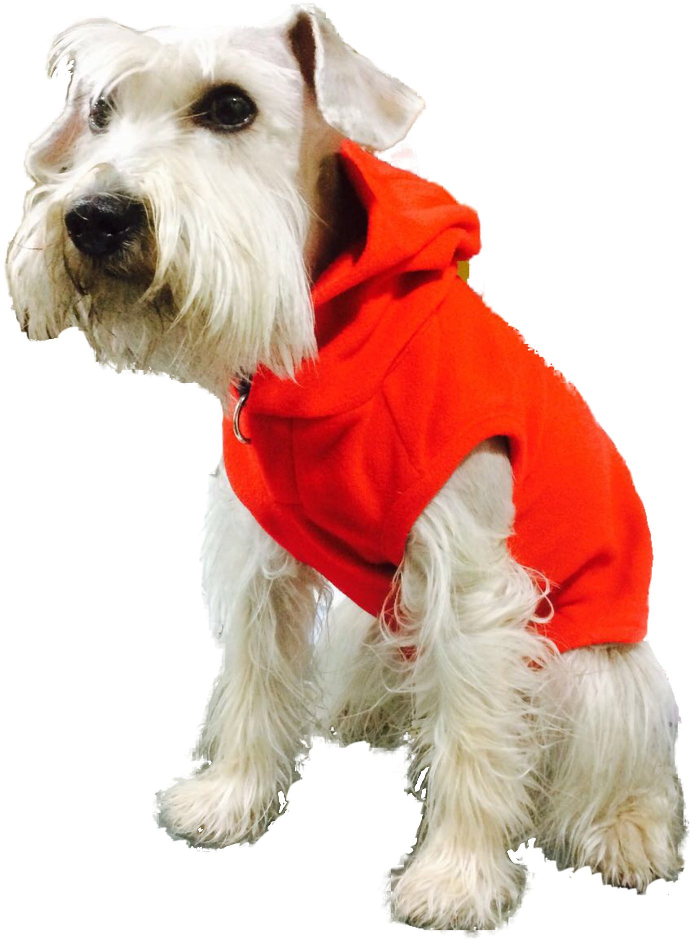 BIG FEET PAJAMA CO. Red Fleece Hoodie Sweatshirt Pajamas for Dog & Cats with Hoodie (L)