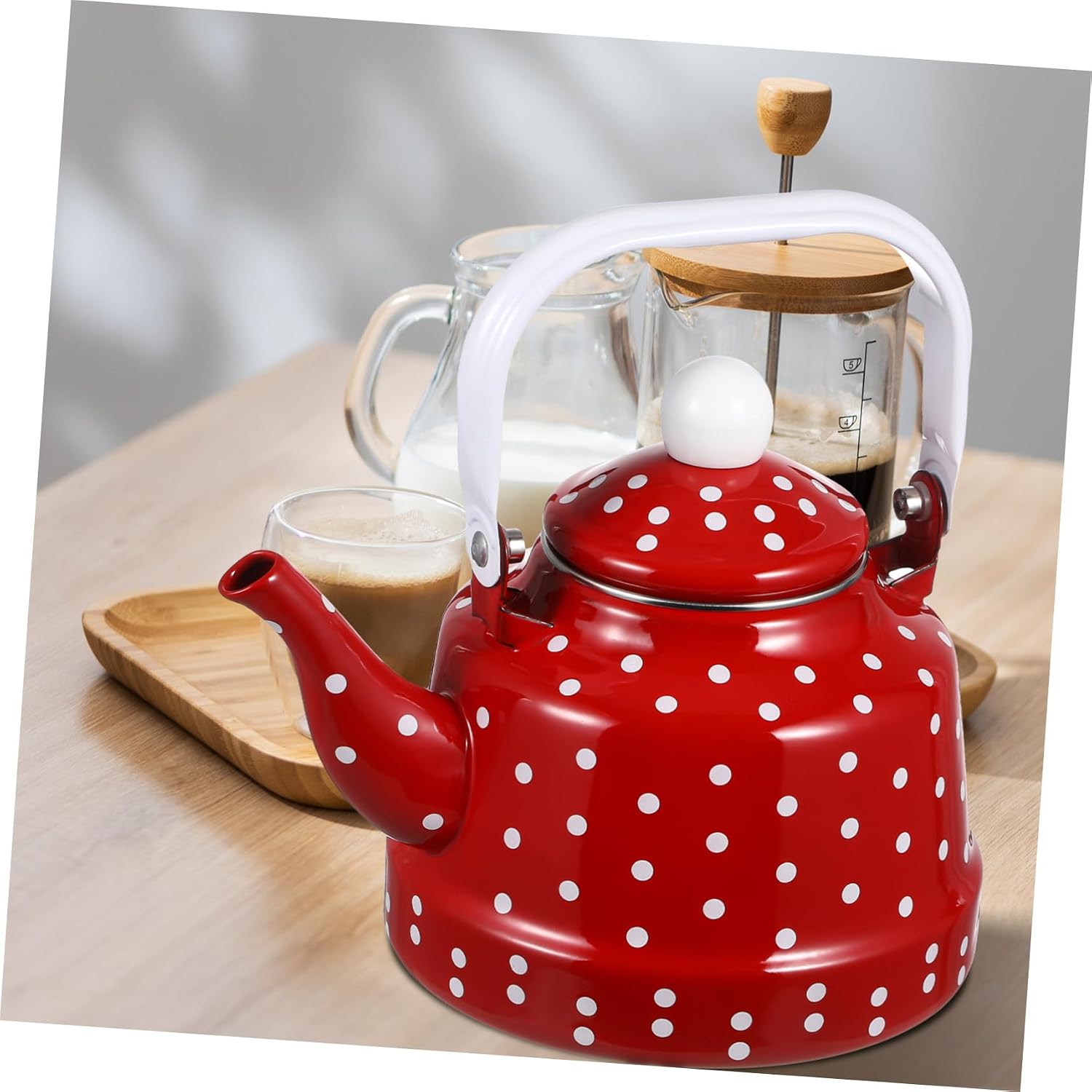 Garneck Stovetop Teakettle Tea Pot Filter Hot Tea Kettle Kungfu Teapot Coffee Kettle Large Tea Kettle 1.7l