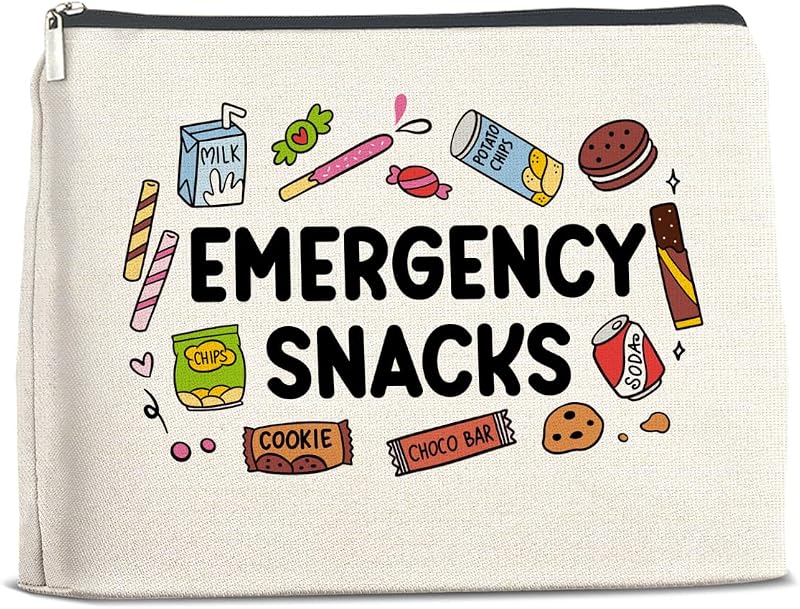 Necessaire de maquiagem UPNEGE com estampa dupla e zíper, cor EMERGENCY