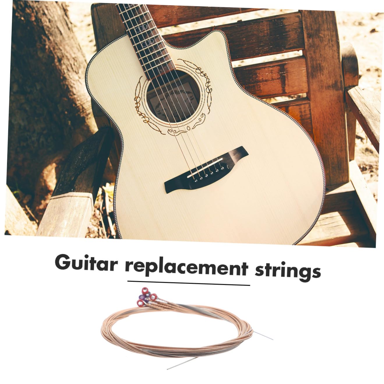 ibasenice 30pezzi Corde Per Chitarra Folk Per Chitarra Acustica Tono Luminoso e Sostenuto Per Musicisti e Appassionati