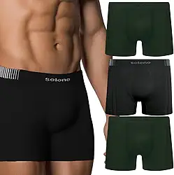 Kit 3 Cueca Boxer Sem Costura Selene Alta Performance Poliamida Cós 40MM Masculino Adulto