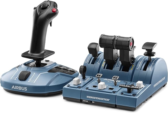 Thrustmaster Thrustmaster Tca Captain Pack Airbus Edition, Ergonomiczne Repliki Bocznego Drążka Sterowego I Pełnego Panelu Przepustnicy, Technologia Magnetyczna, Zgodność Z Komputerem PC (windows_10)