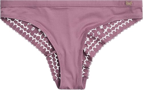Miniatura 3 de Jessica Simpson Women's Underwear - 6 Pack Microfiber Lace Tanga Panties (S-XL)