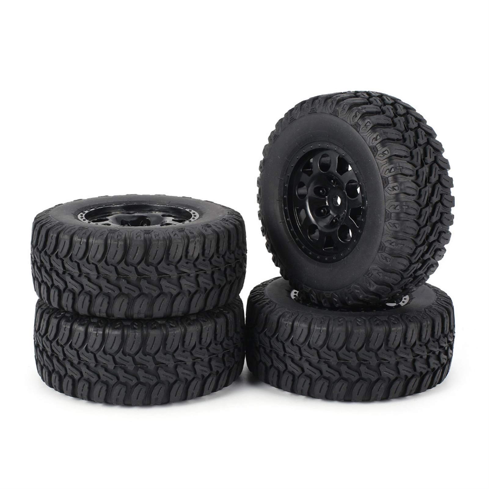 KBREE 4pcs 109mm Gummifelge Reifen Reifen Rad Geeignet für 1/10 RC Short Truck Auto Modell Für HSP HPI Komponente Ersatzteile Zubehör Ersatzteile
